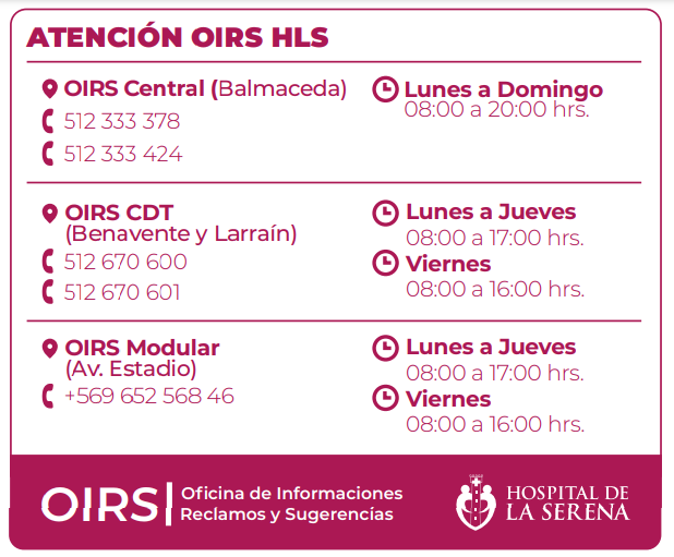 Contacto Hospital La Serena 6044